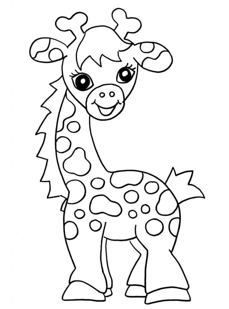 Eine wilde Giraffe ausmalbilder