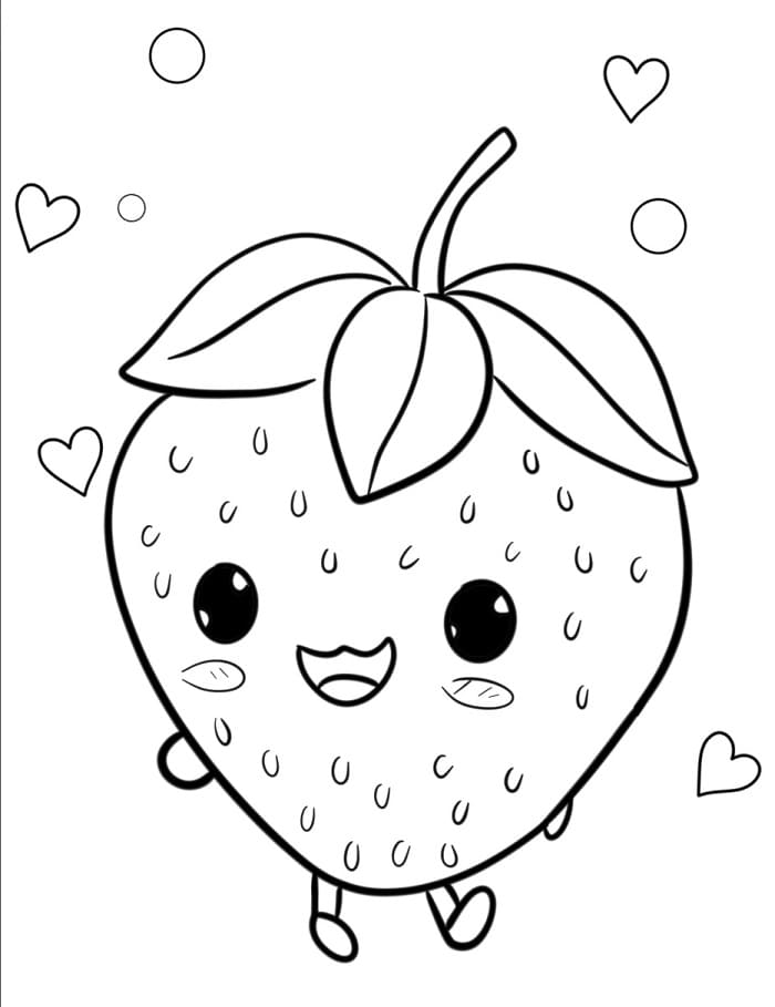 Einfache Erdbeere ausmalbilder