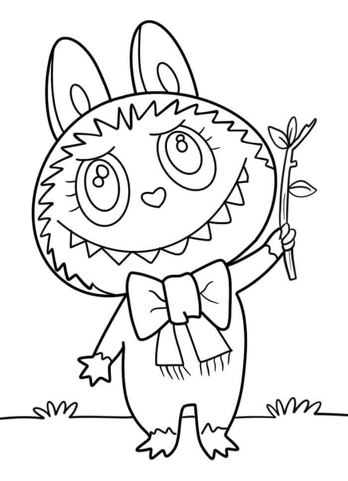 Einfache Labubu ausmalbilder