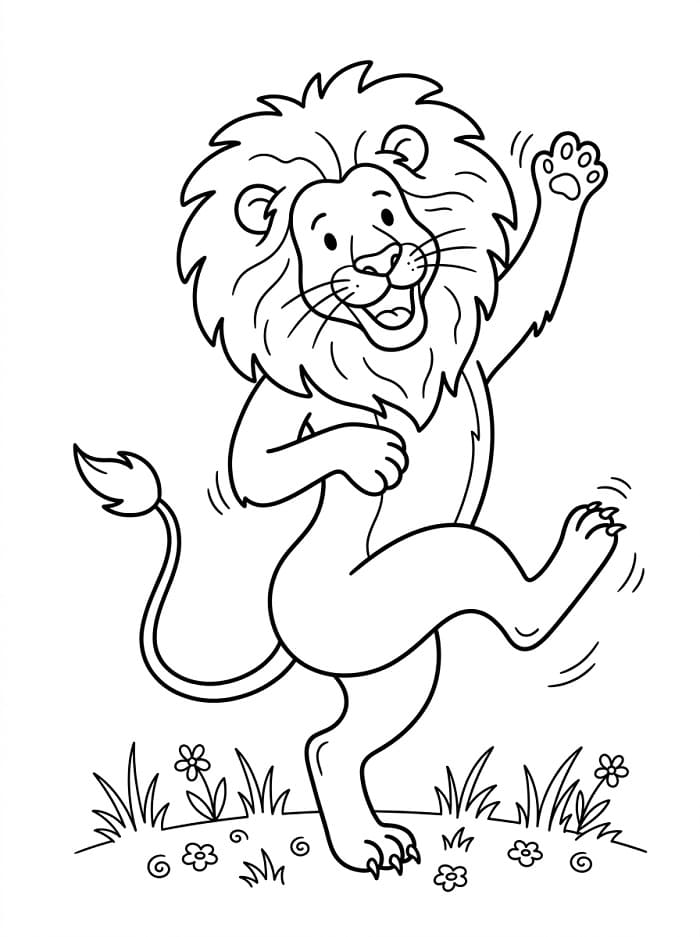 Einfache Löwe ausmalbilder