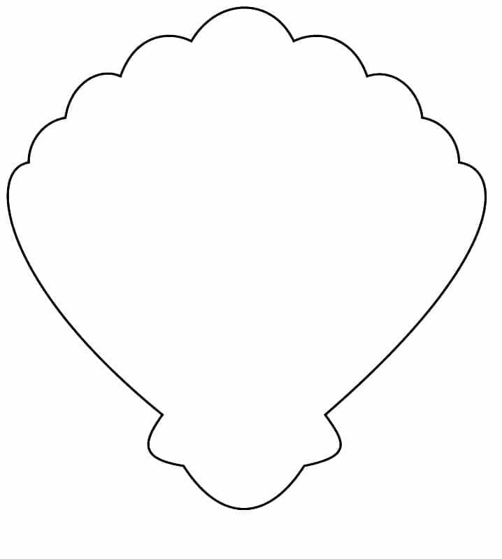 Einfache Muschel ausmalbilder