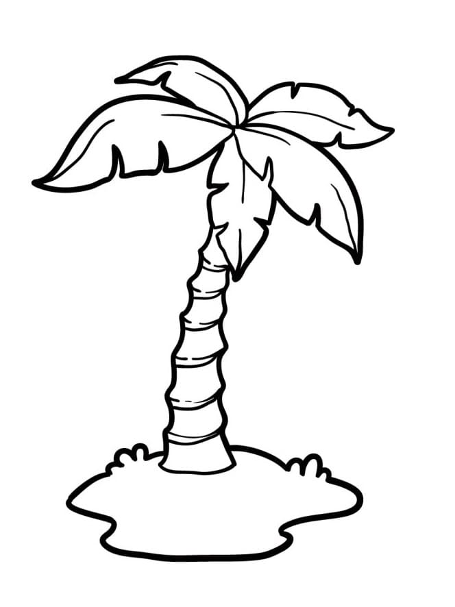 Einfache Palme ausmalbilder