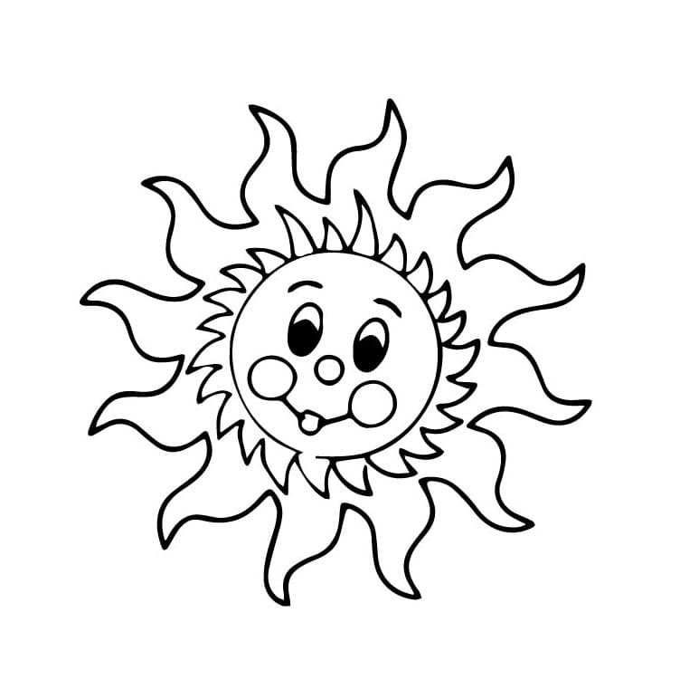 Einfache Sonne ausmalbilder