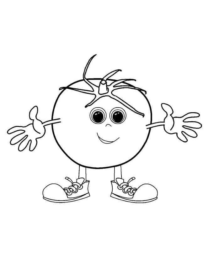 Einfache Tomate ausmalbilder