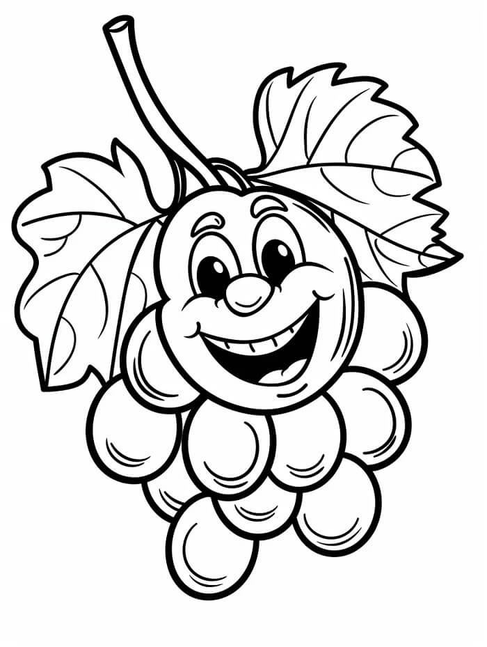 Einfache Trauben ausmalbilder