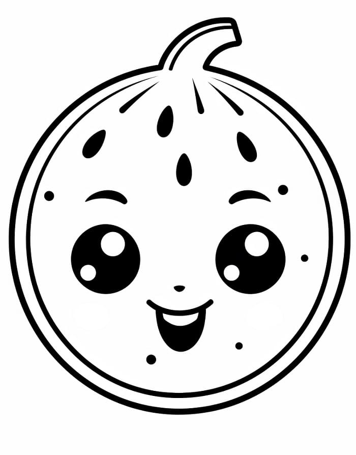 Einfache Wassermelone ausmalbilder