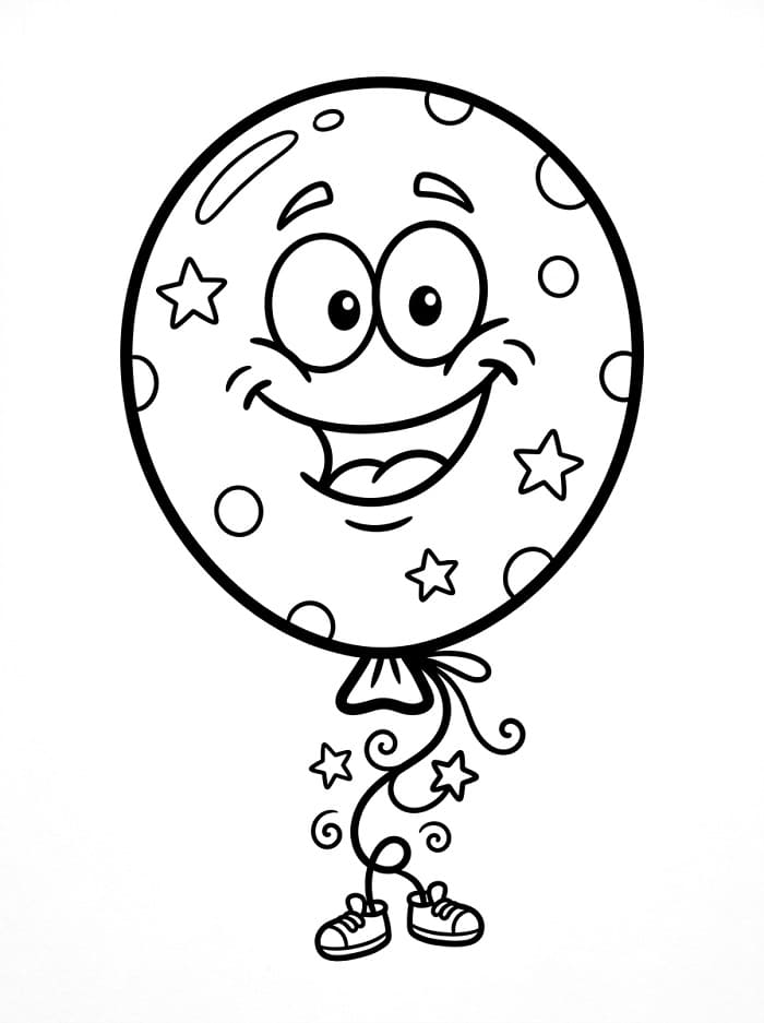 Einfacher Ballon ausmalbilder