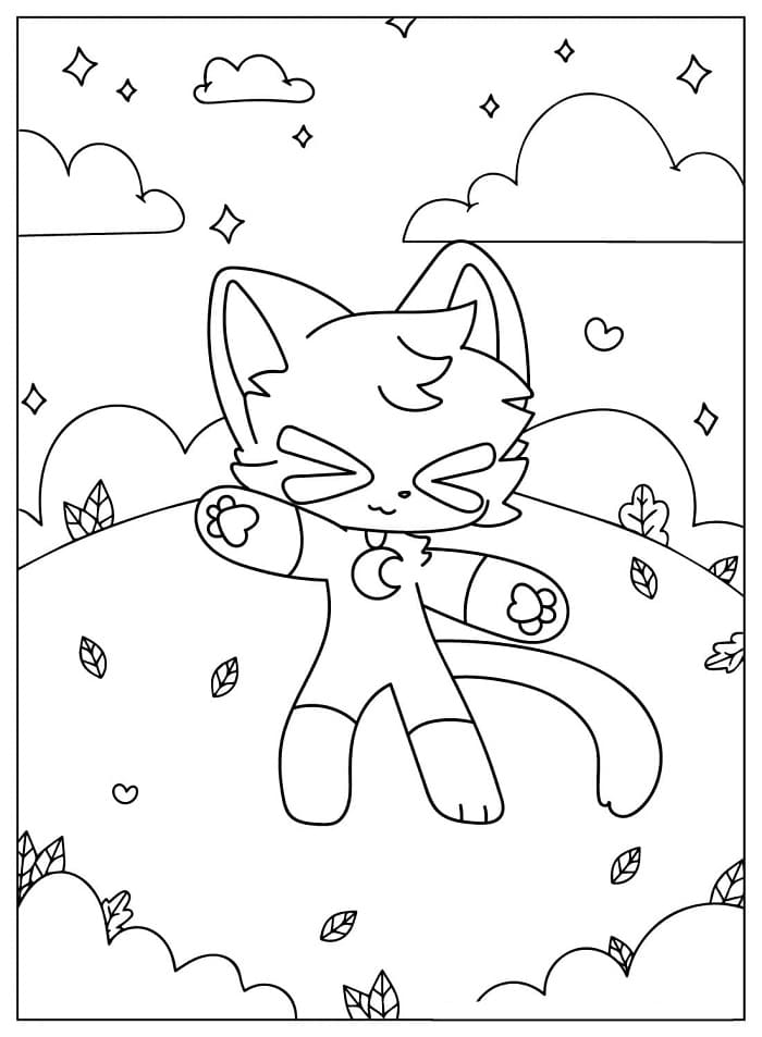 Einfacher Catnap ausmalbilder