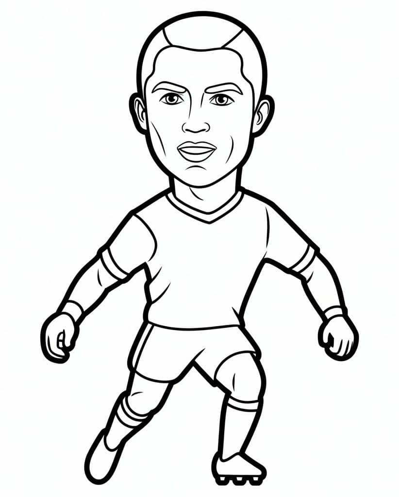 Einfacher Cristiano Ronaldo ausmalbilder