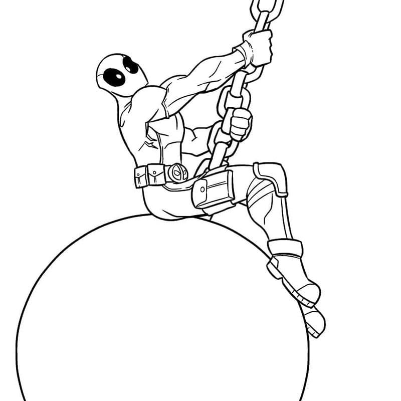 Einfacher Deadpool ausmalbilder