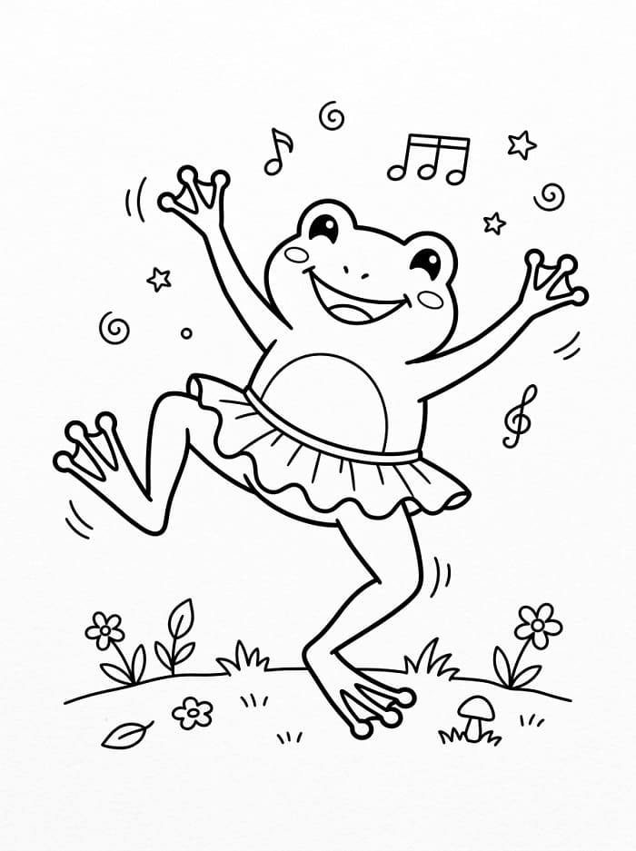 Einfacher Frosch ausmalbilder