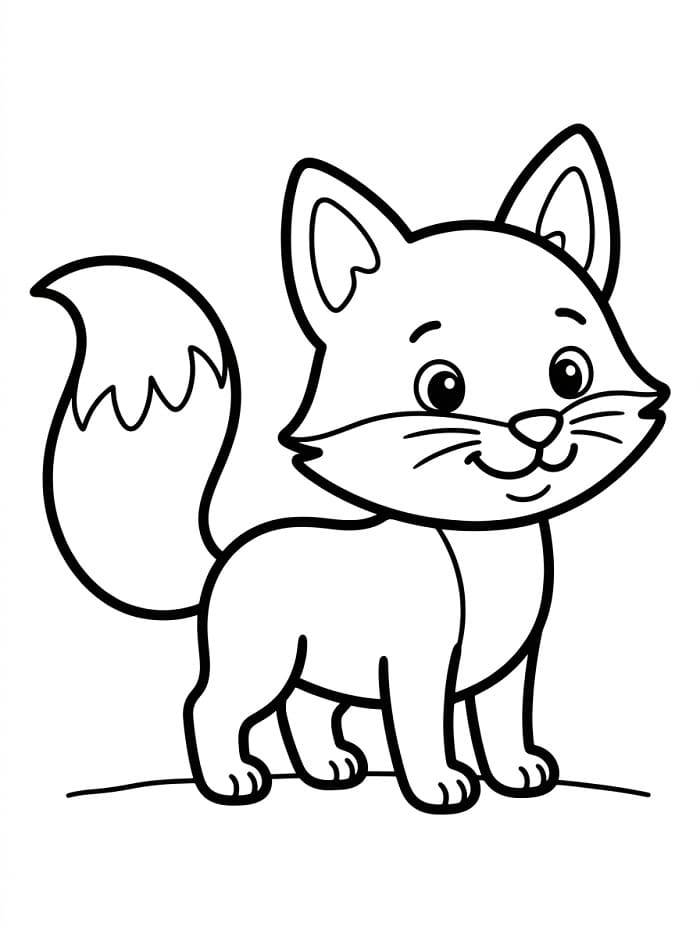 Einfacher Fuchs ausmalbilder