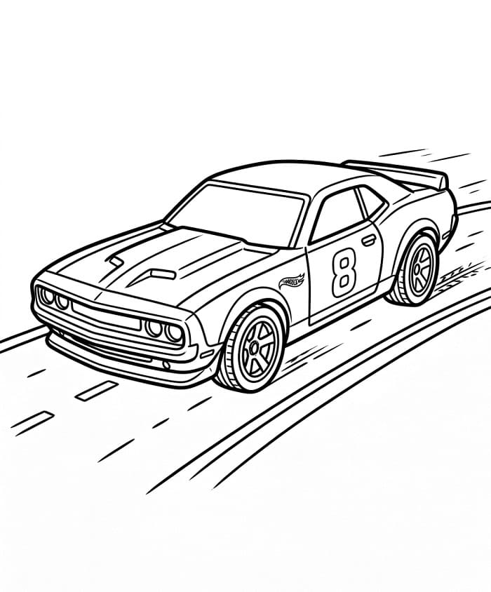 Einfacher Hot Wheels ausmalbilder