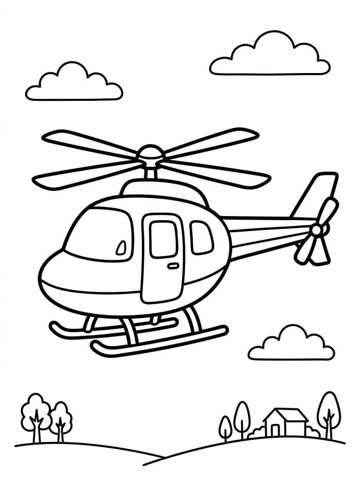 Hubschrauber ausmalbilder