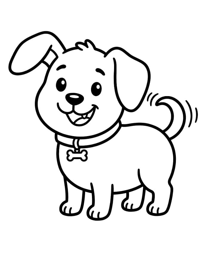 Einfacher Hund ausmalbilder