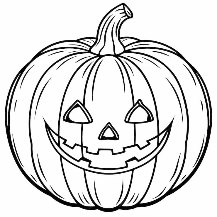 Einfacher Kürbis ausmalbilder