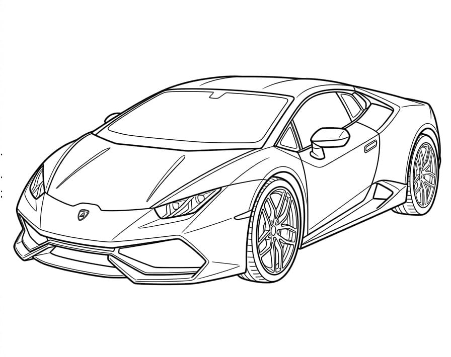 Einfacher Lamborghini ausmalbilder