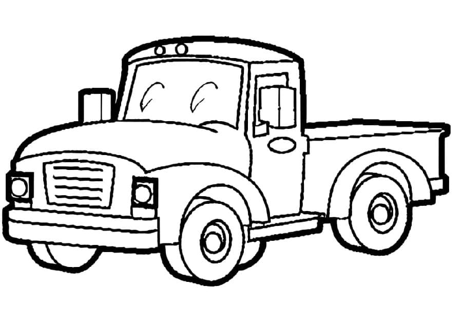 Einfacher Lastwagen ausmalbilder