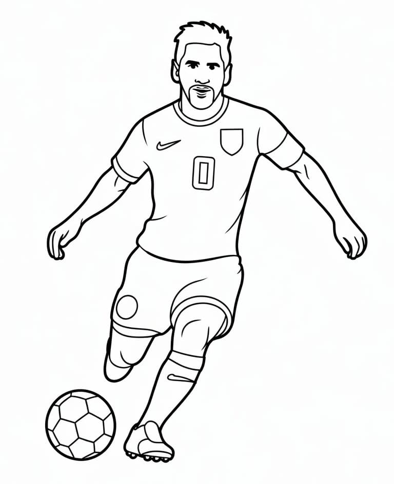 Einfacher Lionel Messi ausmalbilder