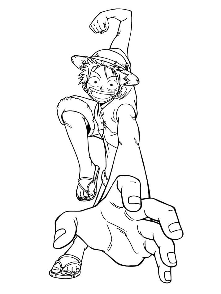 Einfacher Luffy ausmalbilder