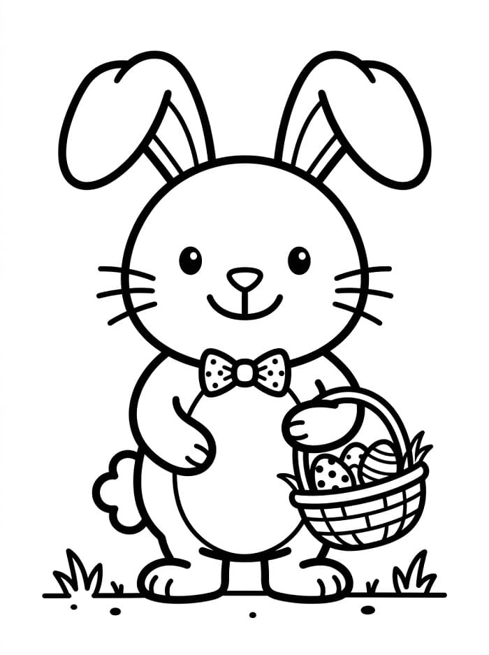 Einfacher Osterhase ausmalbilder