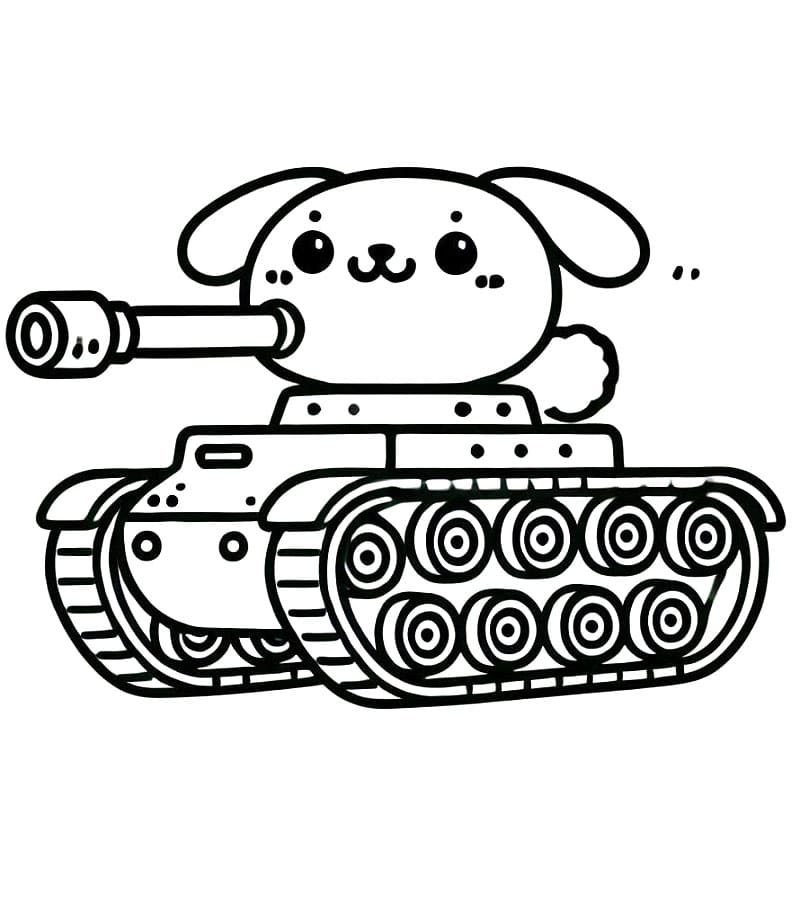 Einfacher Panzer ausmalbilder