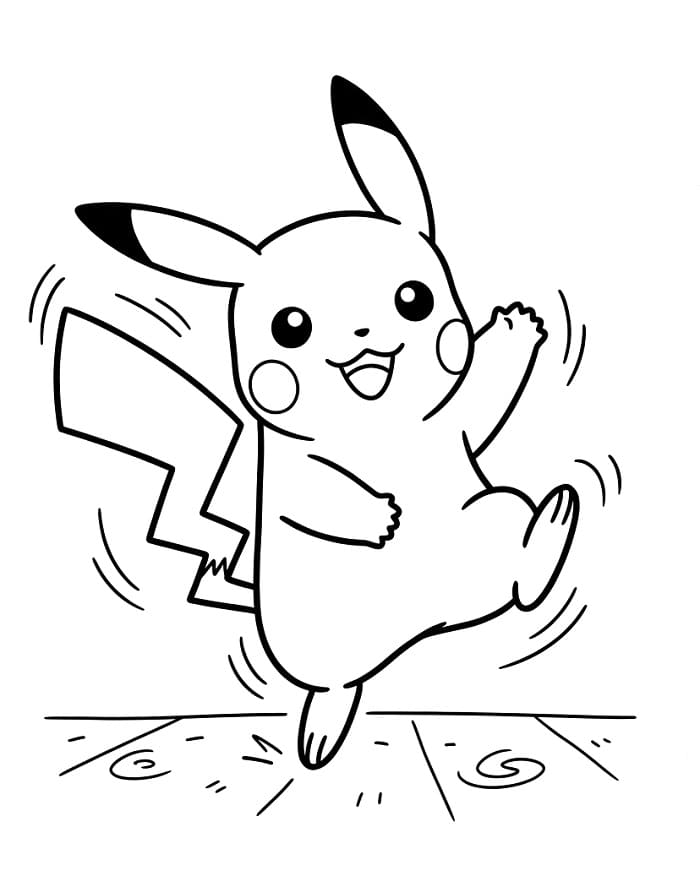Einfacher Pikachu ausmalbilder