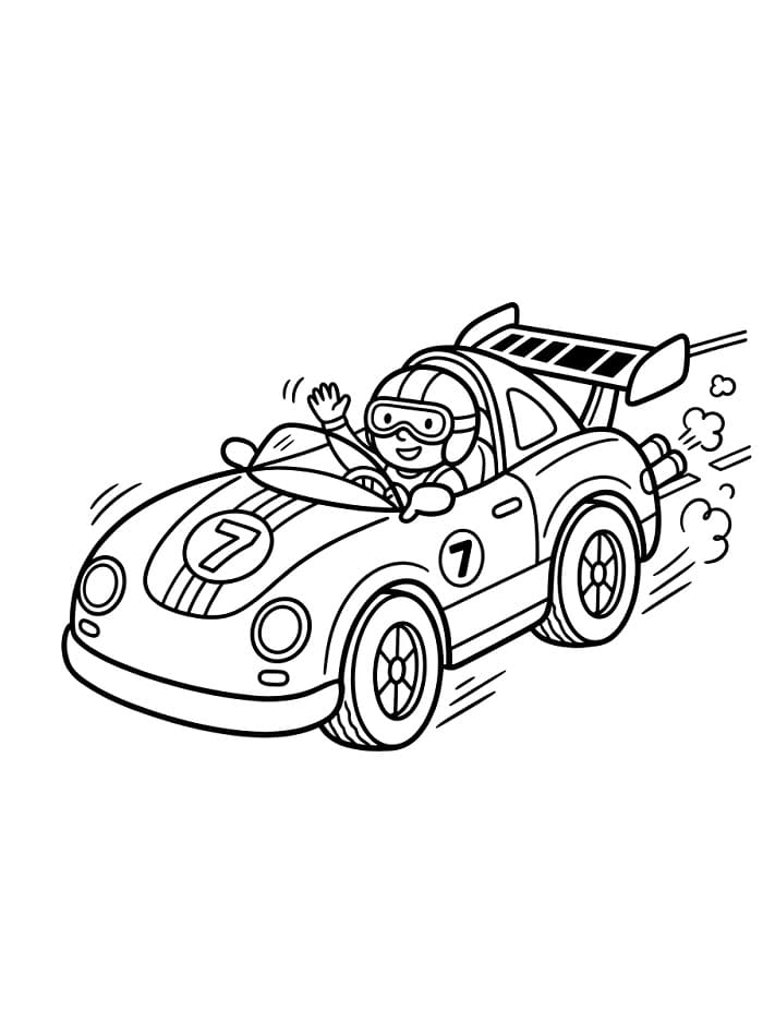 Rennautos ausmalbilder