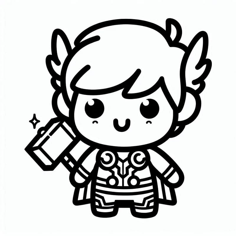 Einfacher Thor ausmalbilder