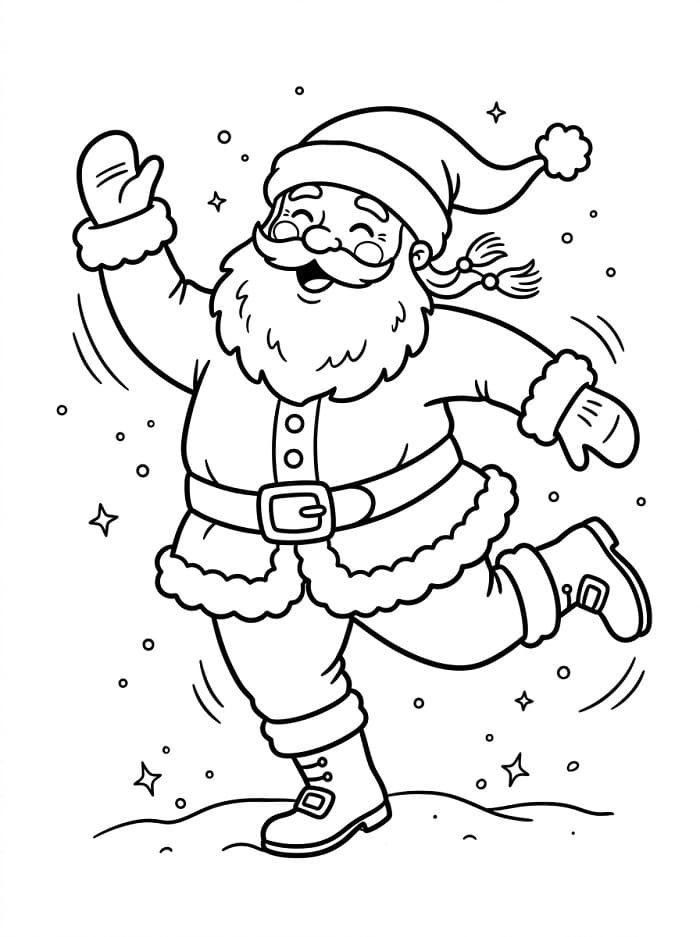 Einfacher Weihnachtsmann ausmalbilder