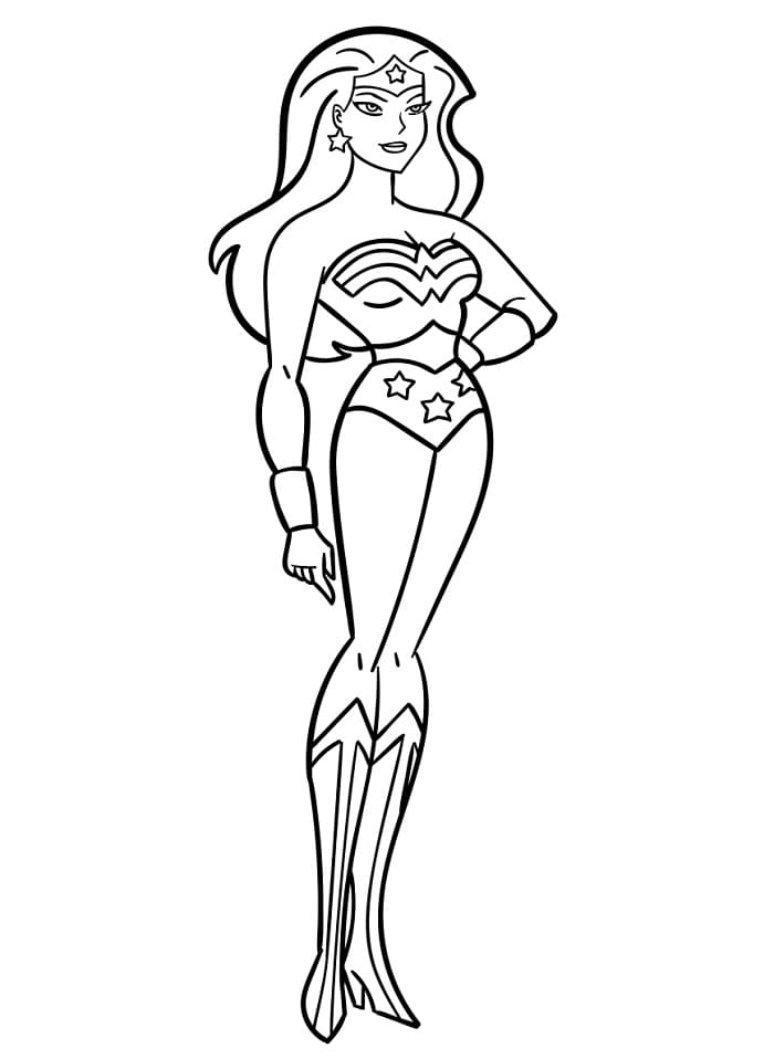 Einfacher Wonder Woman ausmalbilder