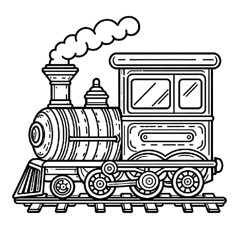 Einfacher Zug ausmalbilder