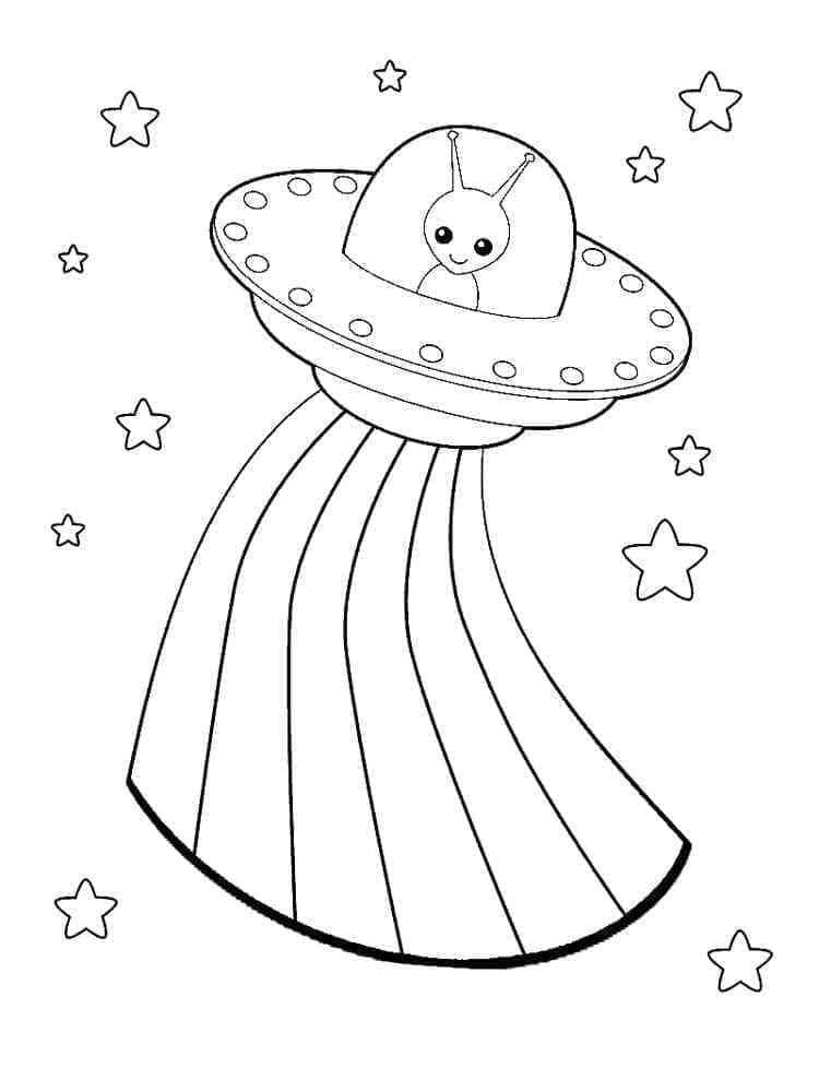 Einfaches Außerirdischer ausmalbilder