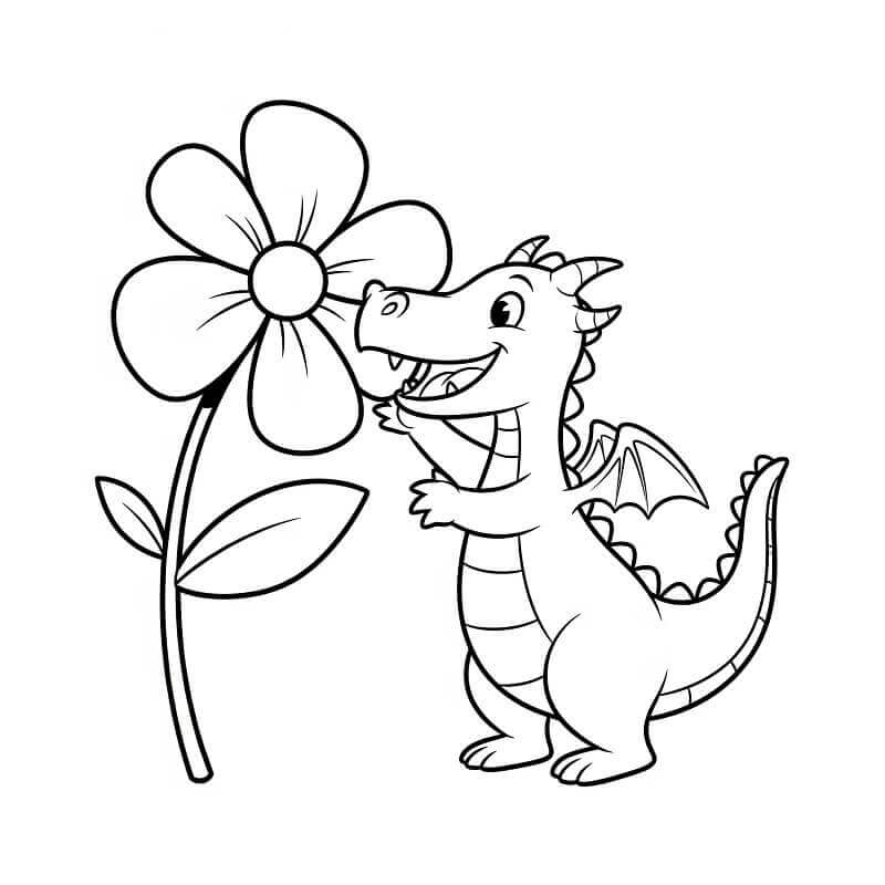 Einfaches Drache ausmalbilder