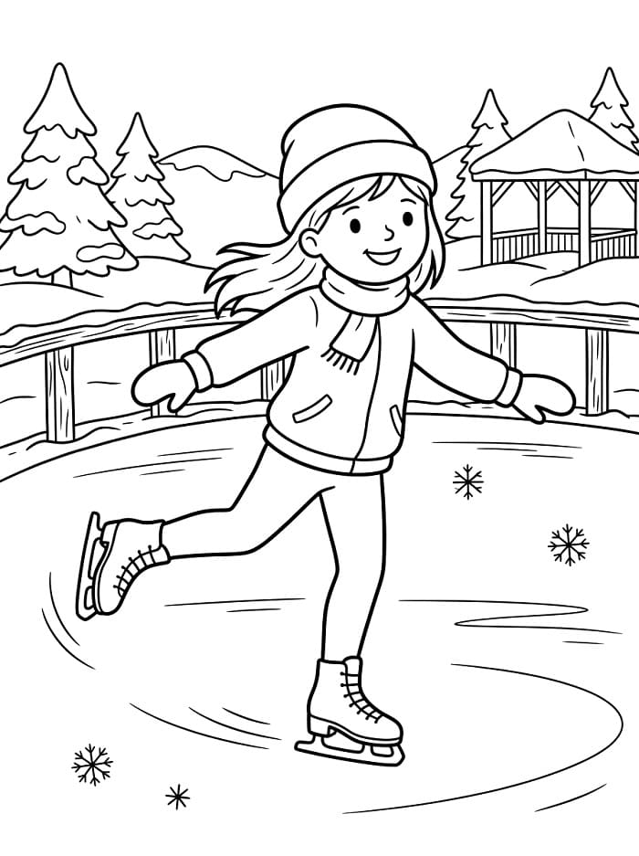 Einfaches Eislaufen ausmalbilder