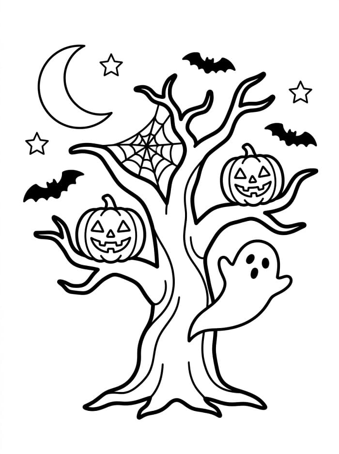 Einfaches Halloween ausmalbilder