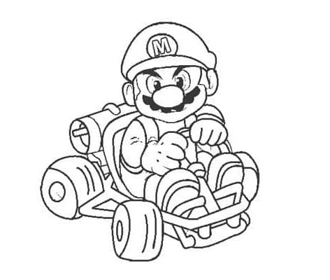 Einfaches Mario Kart ausmalbilder