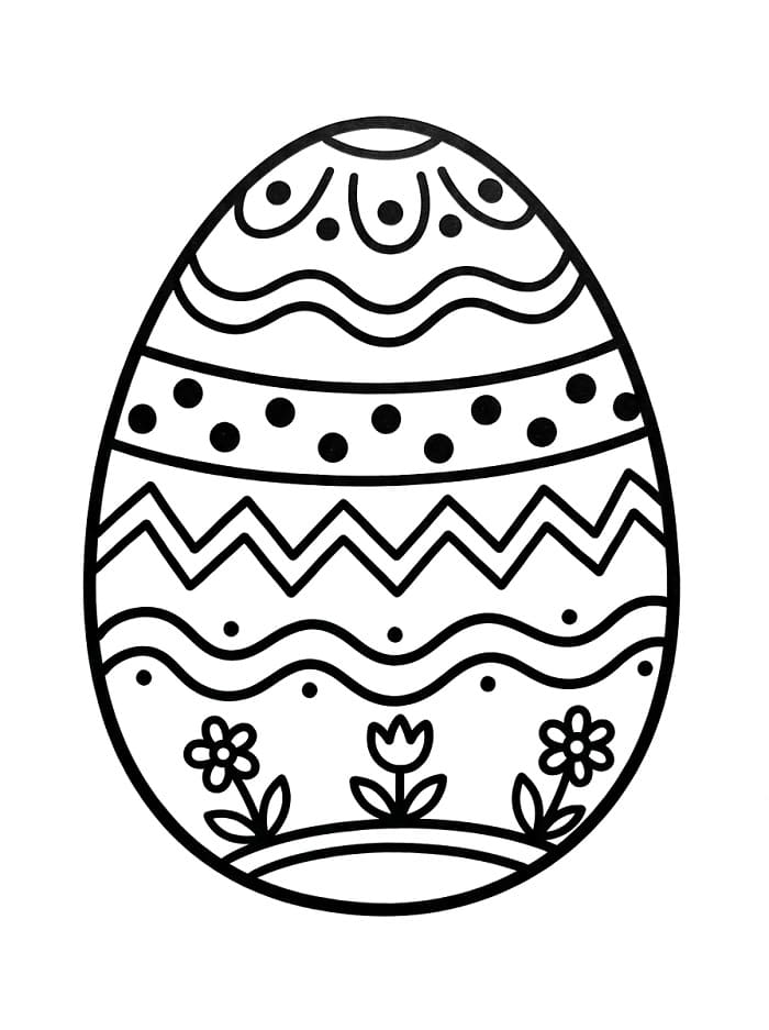Einfaches Osterei ausmalbilder