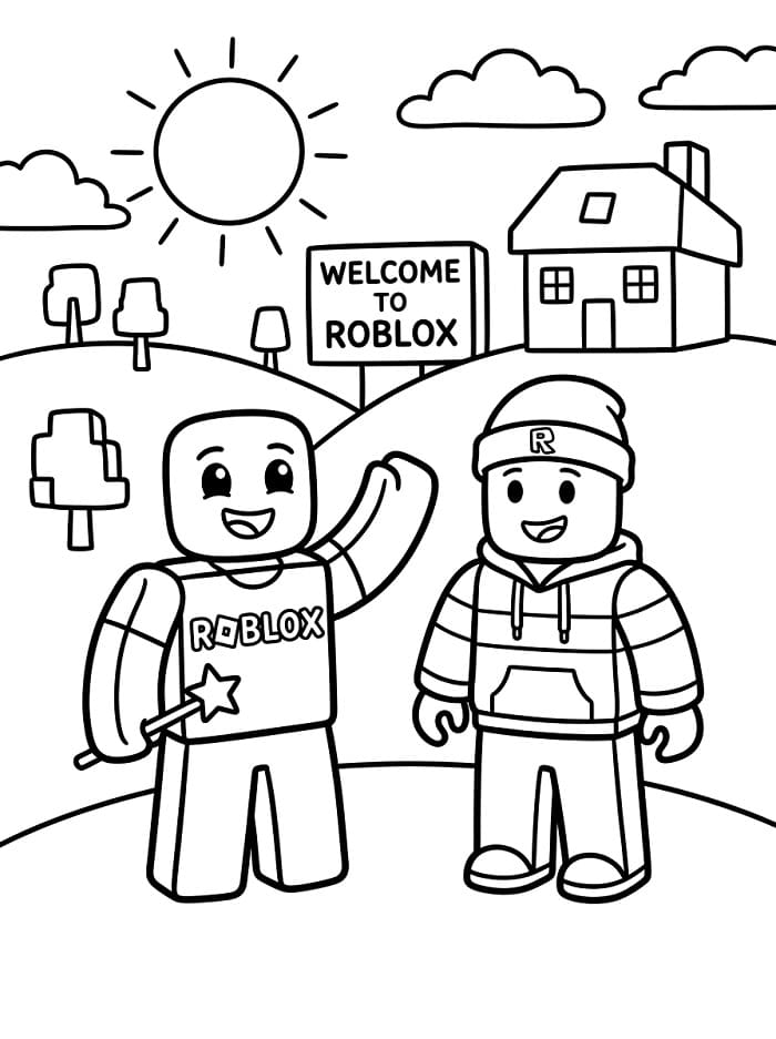 Einfaches Roblox ausmalbilder