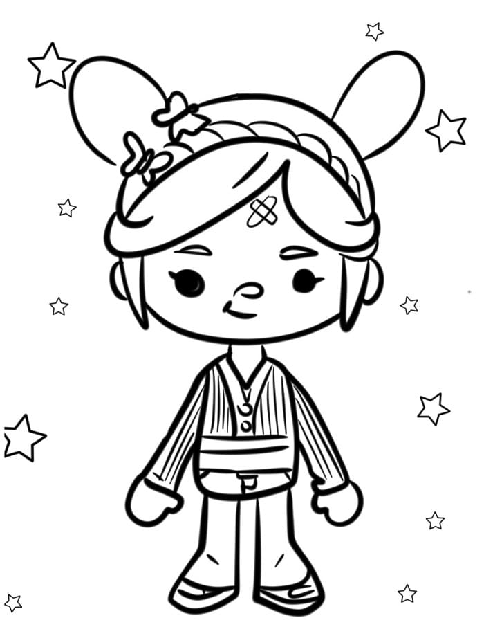 Einfaches Toca Boca ausmalbilder