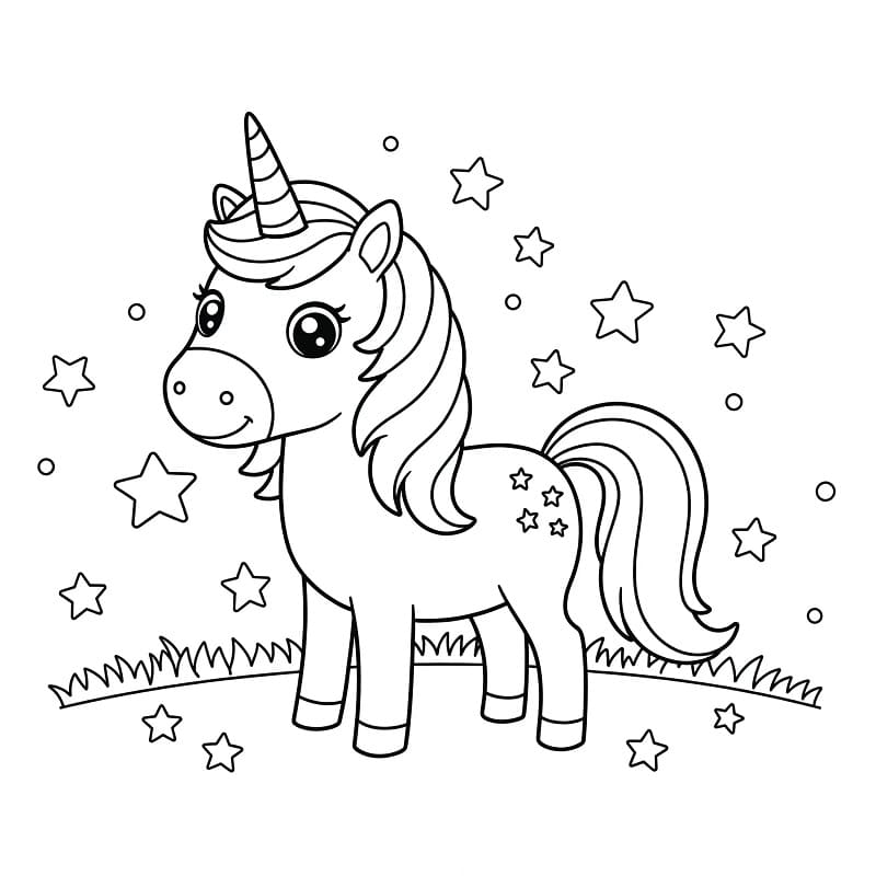 Einhorn Kostenlos ausmalbilder