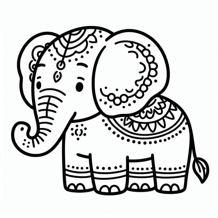 Elefant 2 ausmalbilder