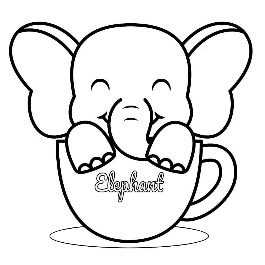 Elefant 4 ausmalbilder