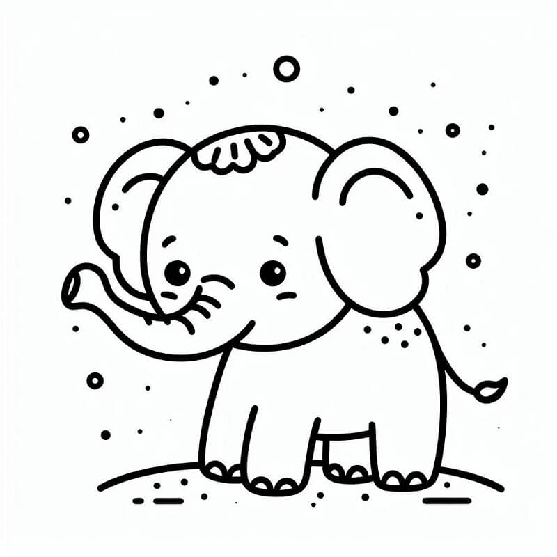 Elefant Für 2-Jährige Kinder ausmalbilder