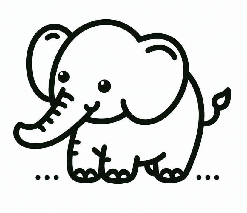 Elefant Für 3-Jährige Kinder ausmalbilder