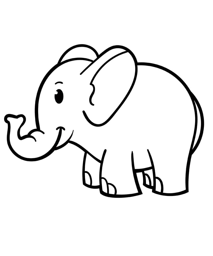 Elefant in der Wildnis ausmalbilder