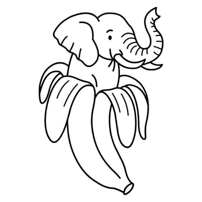 Elephantuchi Bananuchi Italian Brainrot ausmalbilder