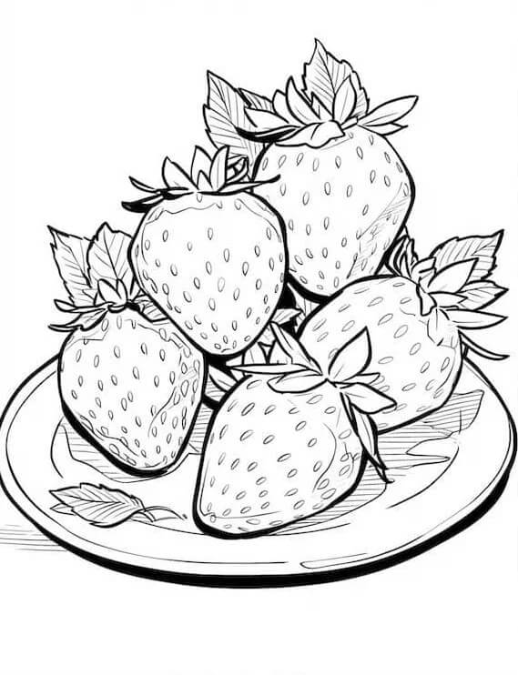 Erdbeere (4) ausmalbilder