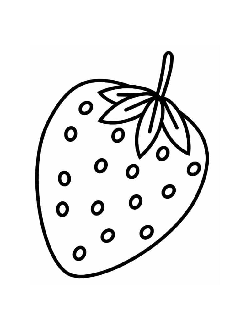 Erdbeere druckbereit ausmalbilder