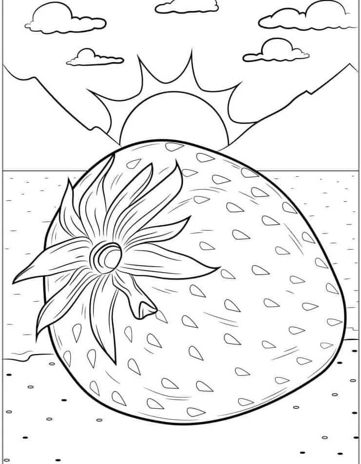 Erdbeere für 2-jährige Kinder ausmalbilder